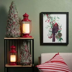 Red Berry Frosted Mini Tabletop Trees, Set of 2