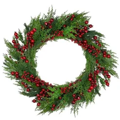 Red Berry Pine Spiral Wreath