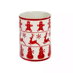 Red Christmas Characters Utensil Holder