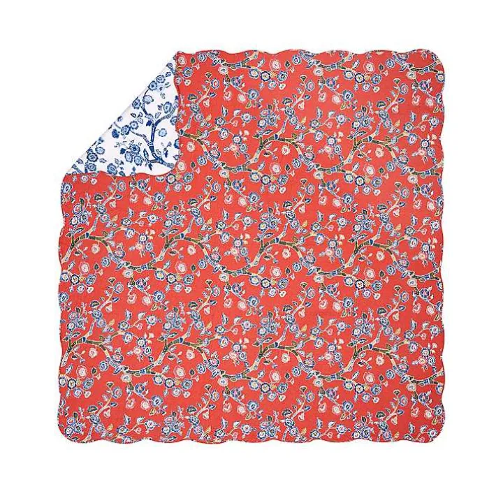 Red Floral Dreams 3-pc. Full/Queen Quilt Set