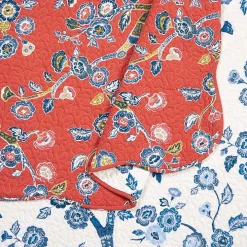 Red Floral Dreams 3-pc. Full/Queen Quilt Set