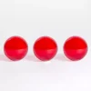 Red Glass Orbs, Set of 3