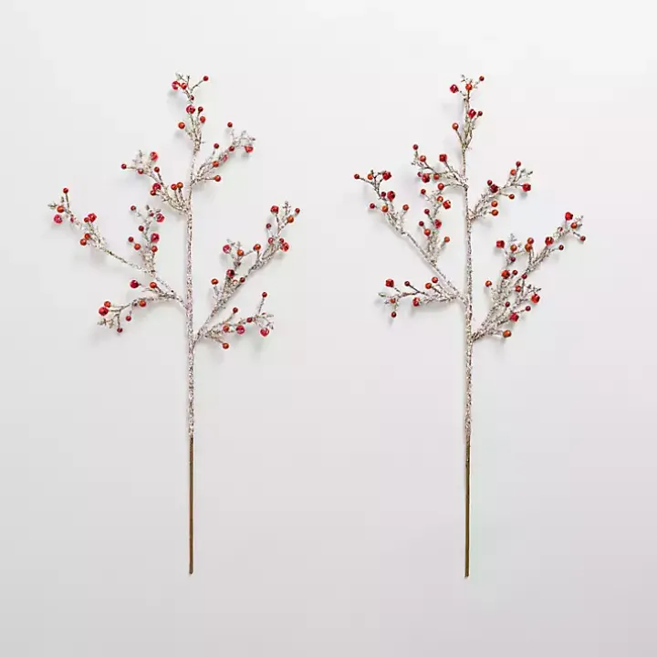 Red Iced Bells Picks, Set of 2