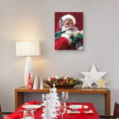 Red Jolly Santa Canvas Art Print