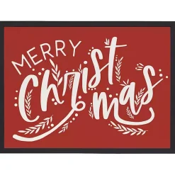 Red Merry Christmas Framed Wall Plaque