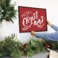 Red Merry Christmas Framed Wall Plaque