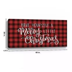 Red Merry Little Christmas Giclee Canvas Art Print