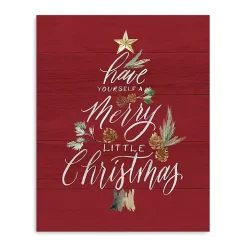 Red Merry Little Christmas Wall Plaque