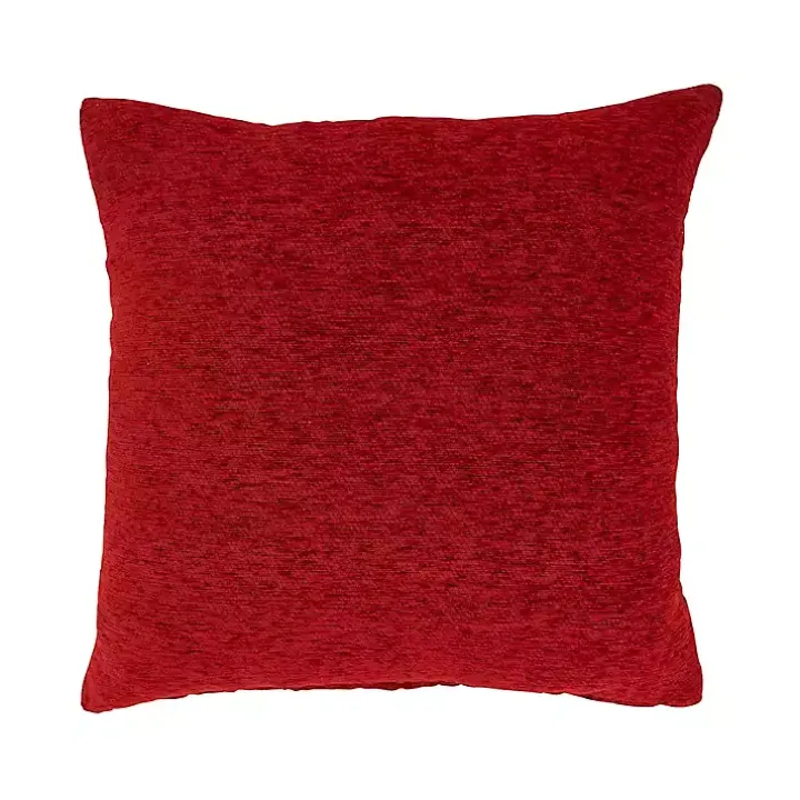 Red Merry Little Christmas Chenille Pillow