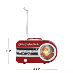 Red Mini Radio LED Christmas Ornament