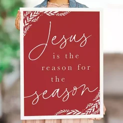 Red Reason for the Season Wall Plaque