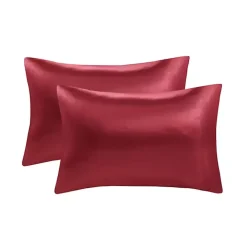 Red Satin King 2-pc. Pillow Case Set