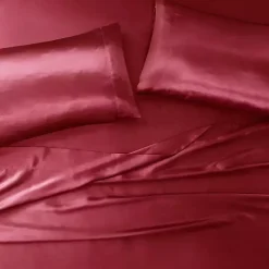 Red Satin Standard 2-pc. Pillow Case Set