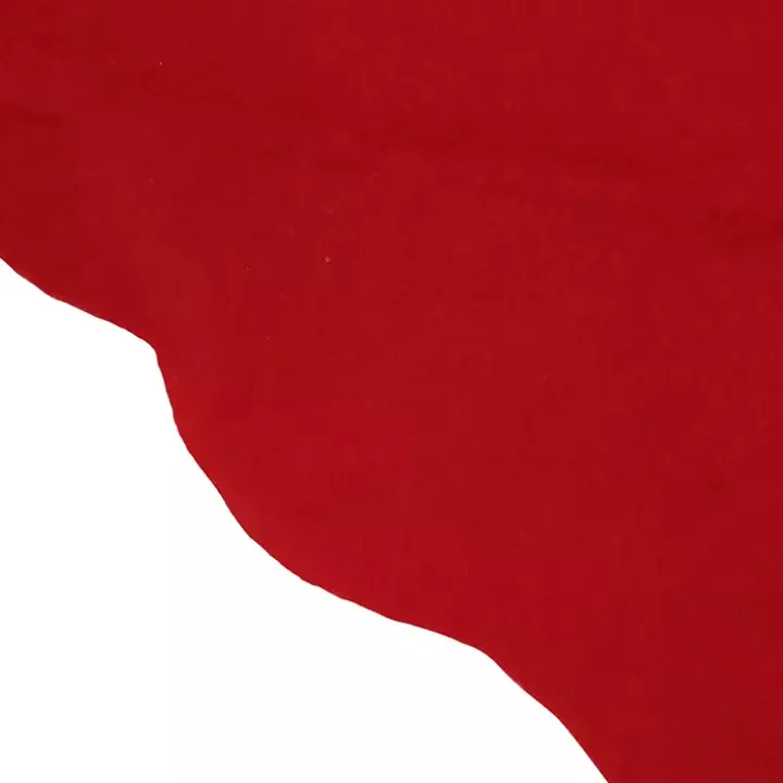 Red Scalloped Edge Christmas Tree Skirt