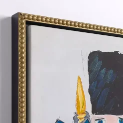 Red Sketched Nutcracker Framed Canvas Art Print