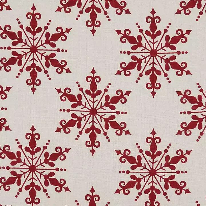 Red Snowflake Christmas Placemats, Set of 4