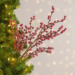 Red Sugar Berry Tree Picks, Set of 2