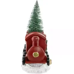Red Train Decoration with LED Trees