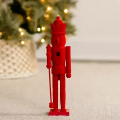 Red Velvet Nutcracker Tabletop Statue