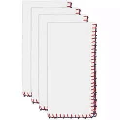 Red Whipstitch Napkins, Set of 4