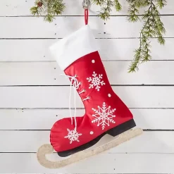 Red Winter Skate Stocking