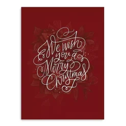 Red Wish Merry Christmas Wall Plaque