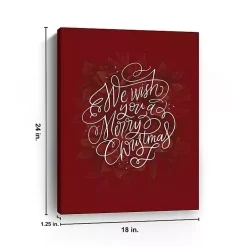 Red Wish Merry Christmas Wall Plaque