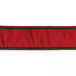 Red with Green Trim 5 yard Christmas Ribbon