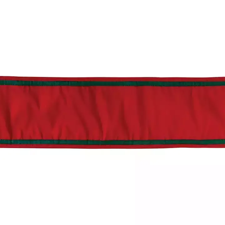 Red with Green Trim 5 yard Christmas Ribbon