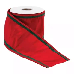 Red with Green Trim 5 yard Christmas Ribbon
