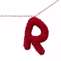 Red Wool Merry Christmas Banner