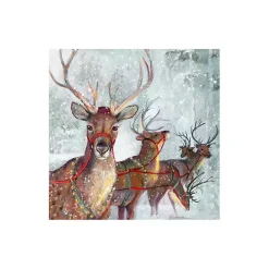 Reindeer Friends Canvas Art Print
