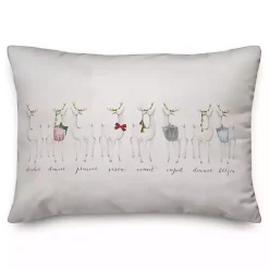 Reindeer Lineup Christmas Pillow