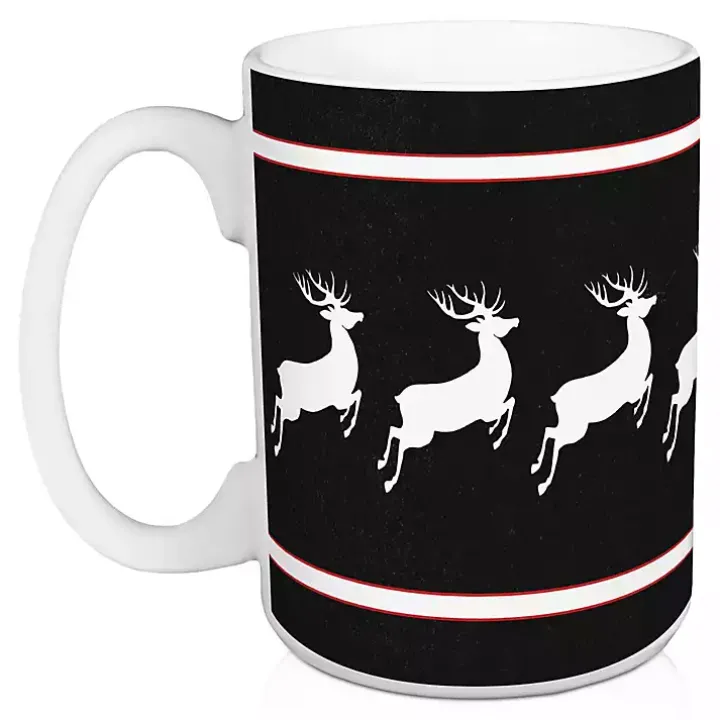 Reindeer Name Mugs, Set of 2