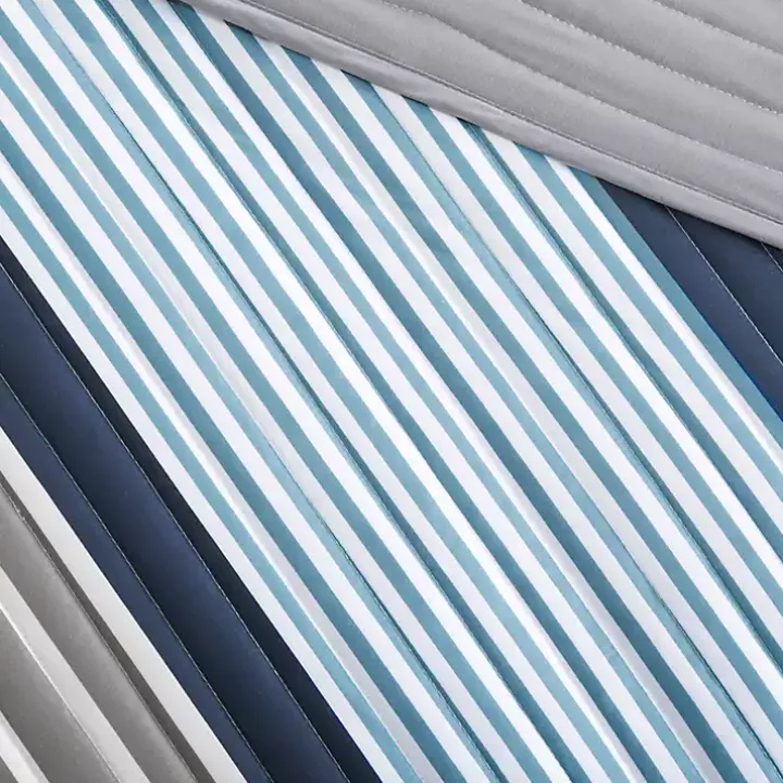 Reversible Stripes 5-pc. Full/Queen Quilt Set