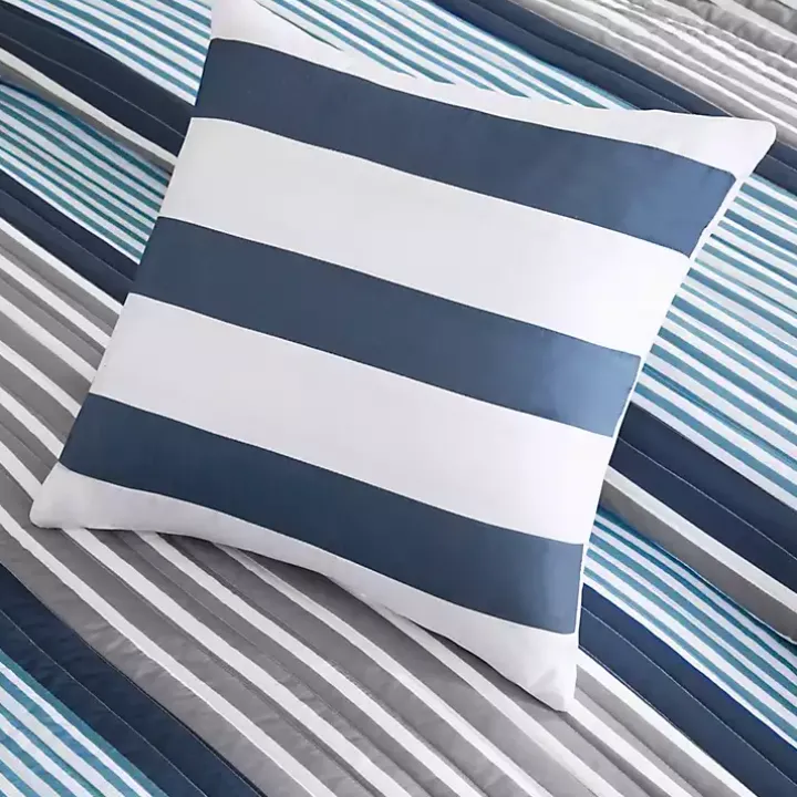 Reversible Stripes 5-pc. Full/Queen Quilt Set