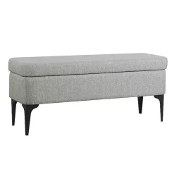 Ricardo Gray Woven Storage Bench