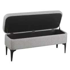 Ricardo Gray Woven Storage Bench