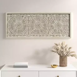 Rice Paper Henna Medallion Wall Plaque