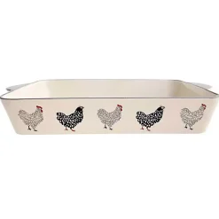 Rooster Stoneware Baking Dish