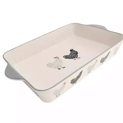 Rooster Stoneware Baking Dish