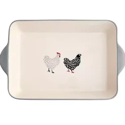 Rooster Stoneware Baking Dish