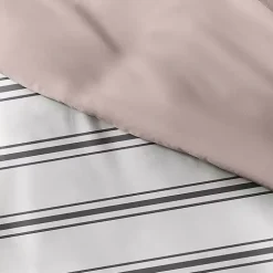 Rose Pink Echo Stripe 3-pc. Queen Duvet Cover Set