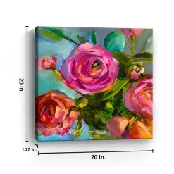 Roses Still Life III Canvas Art Print