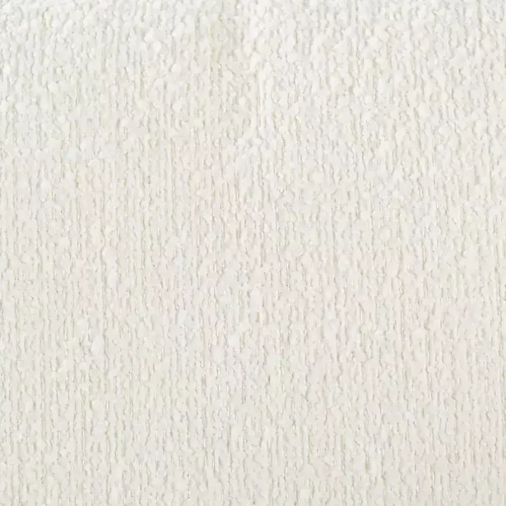 Round Cream Boucle Swivel Accent Chair