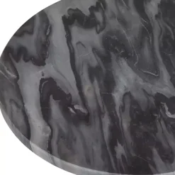 Round Geller Black Marble Accent Table