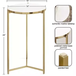 Round Gold Aguilar Accent Table