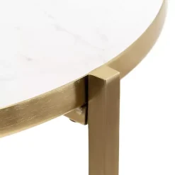 Round Gold Aguilar Accent Table
