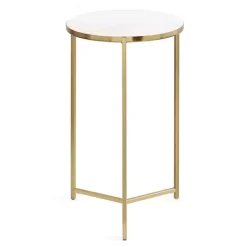 Round Gold Aguilar Accent Table