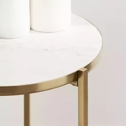 Round Gold Aguilar Accent Table